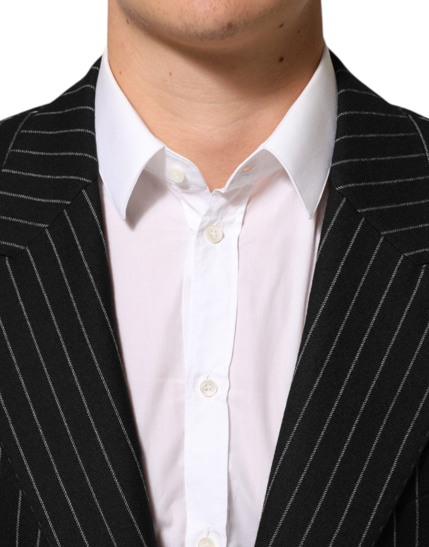 Dolce & Gabbana Black Stripes 2 Buttons Suit Jacket Blazer