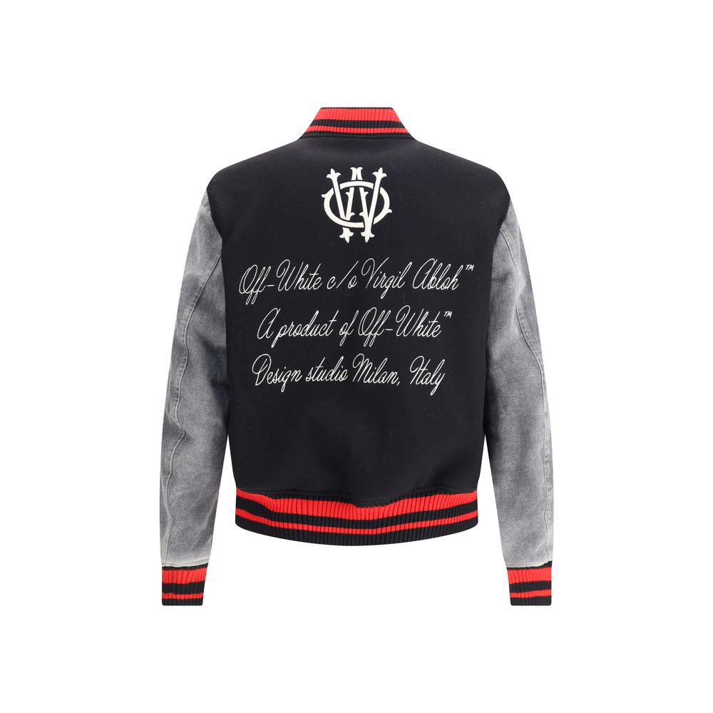 Off-White Gothic OW Wool Varsity Jacket