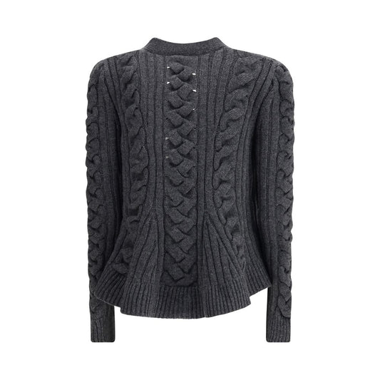 Alexander McQueen Peplum Cable Cardigan