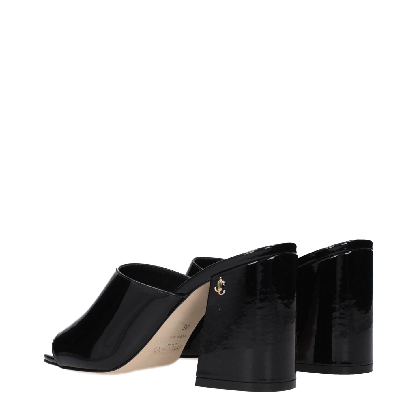 Jimmy Choo Black Leather Platforms