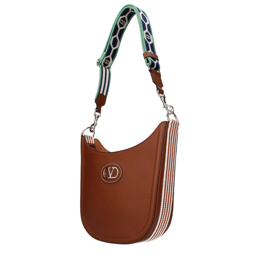 Valentino Garavani Brown Leather Crossbody Bag