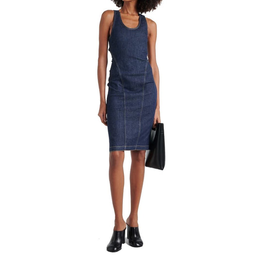 Alaïa Blue Cotton Casual Dress