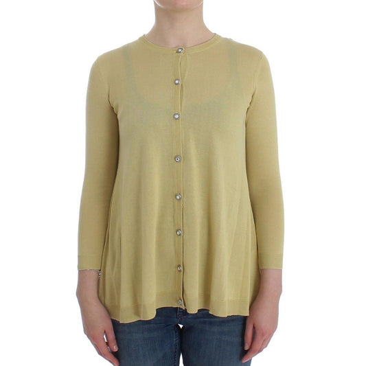 Dolce & Gabbana Yellow Silk Cardigan