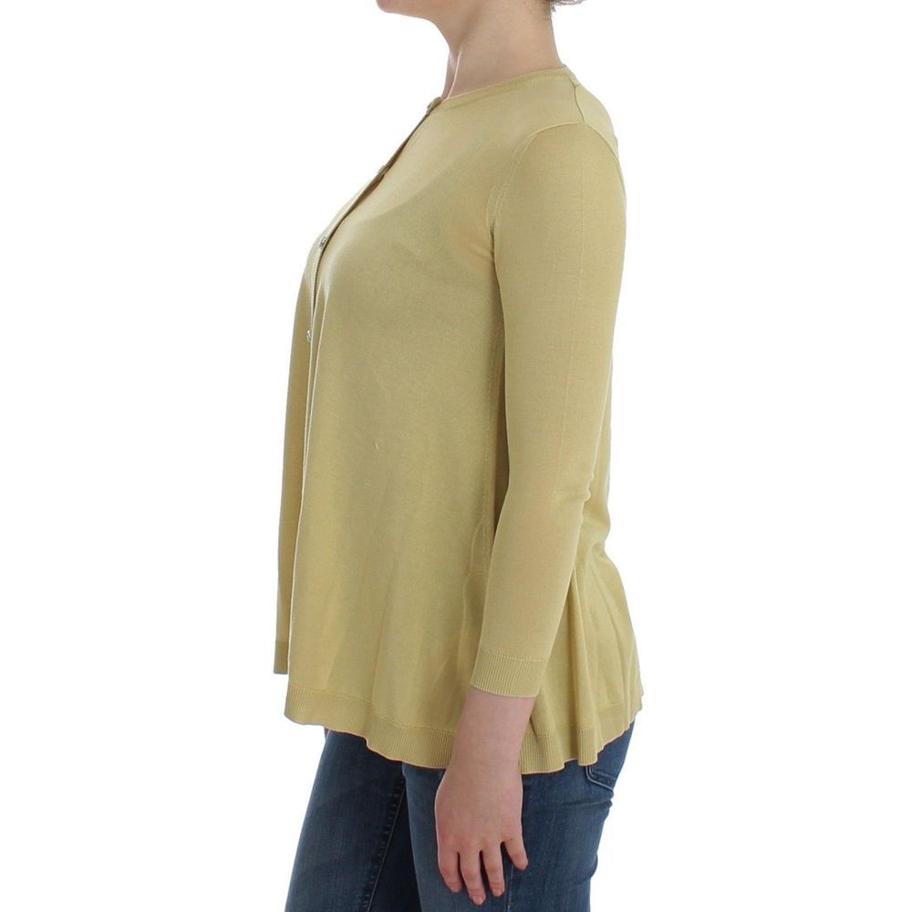 Dolce & Gabbana Yellow Silk Cardigan